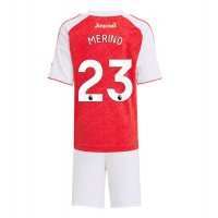 Arsenal Mikel Merino #23 Domáci Detský futbalový dres 2025-26 Krátky Rukáv (+ trenírky)
